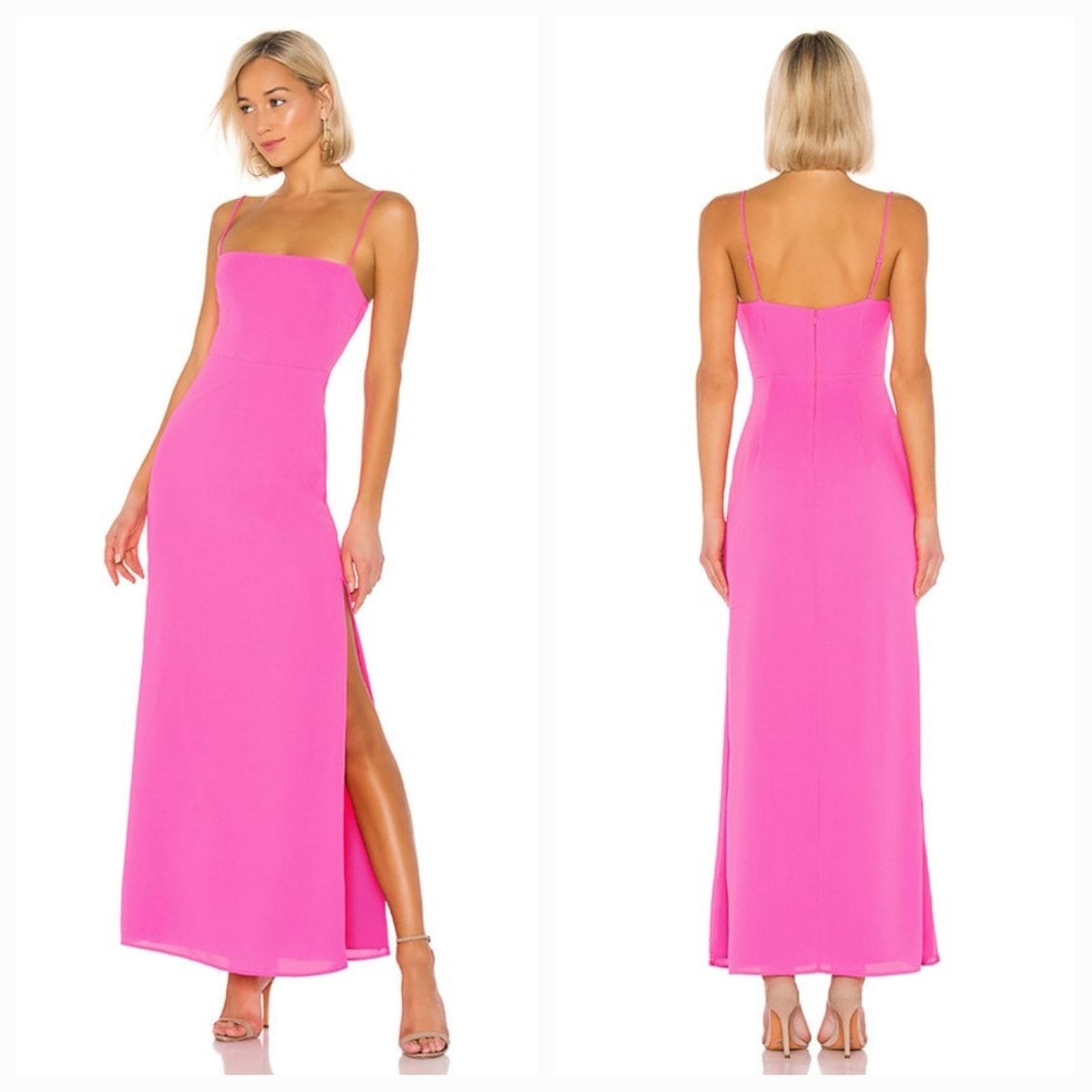 Superdown Addison Maxi Dress In Pink Small